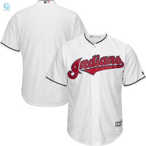 Mens White Cleveland Indians Official Cool Base Jersey stylepulseusa 1 1