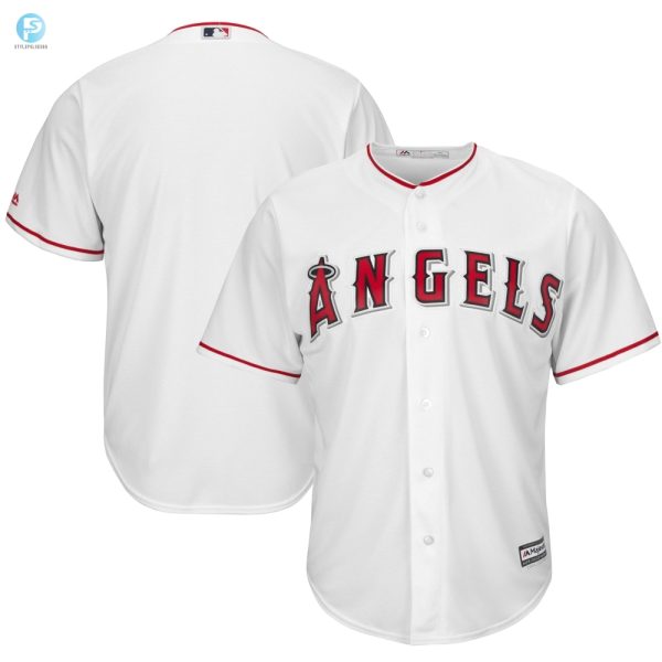 Mens White Los Angeles Angels Official Cool Base Jersey stylepulseusa 1