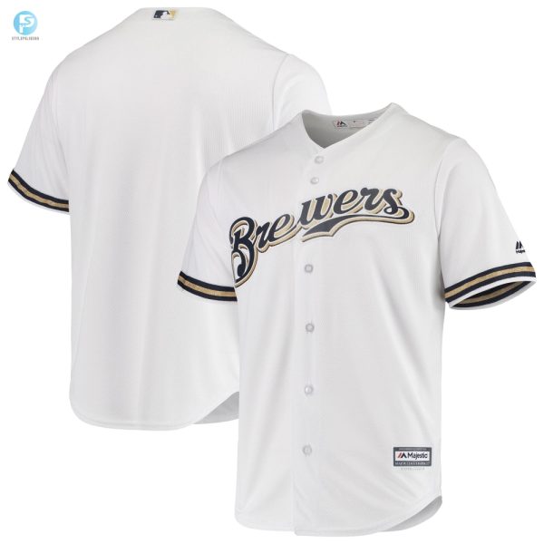 Mens White Milwaukee Brewers Team Official Jersey stylepulseusa 1 1