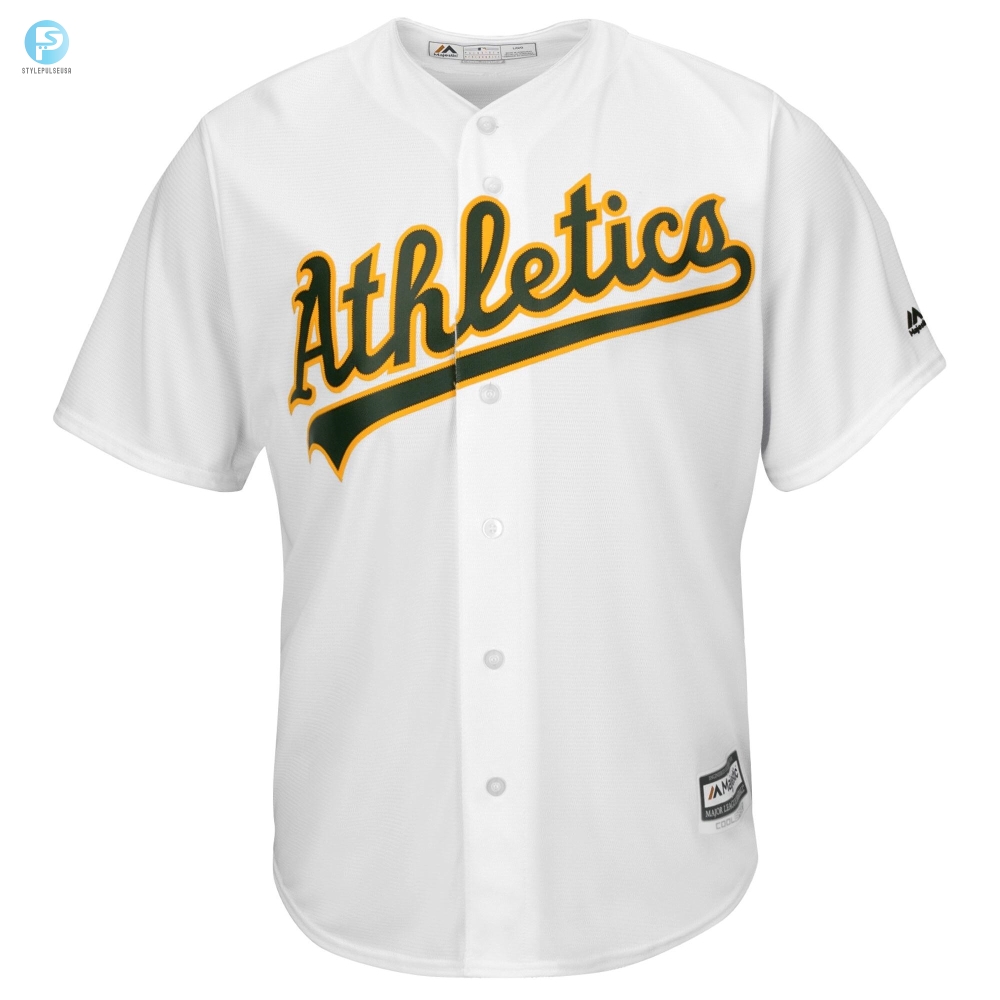 Mens White Oakland Athletics Official Cool Base Jersey 