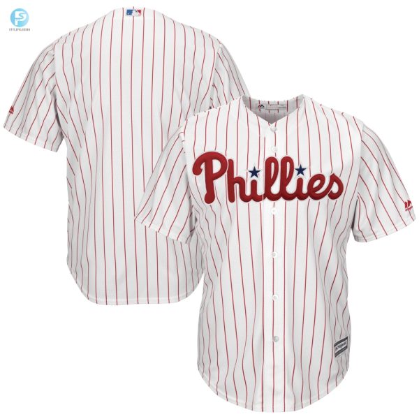 Mens Whitescarlet Philadelphia Phillies Home Official Cool Base Team Jersey stylepulseusa 1