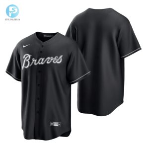 Mens Atlanta Braves Mlb Team 2020 Alternate Black Jersey Gift For Braves Fans Baseball Fans stylepulseusa 1 1