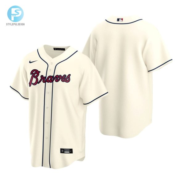 Mens Atlanta Braves Mlb Team 2020 Alternate Cream Jersey Gift For Braves Fans Baseball Fans stylepulseusa 1