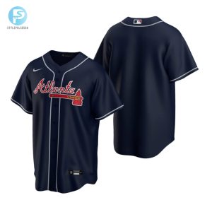 Mens Atlanta Braves Mlb Team 2020 Alternate Navy Jersey Gift For Braves Fans Baseball Fans stylepulseusa 1 1