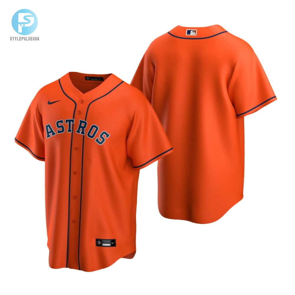 Mens Houston Astros Mlb 2020 Alternate Orange Jersey Gift For Astros And Baseball Fans 