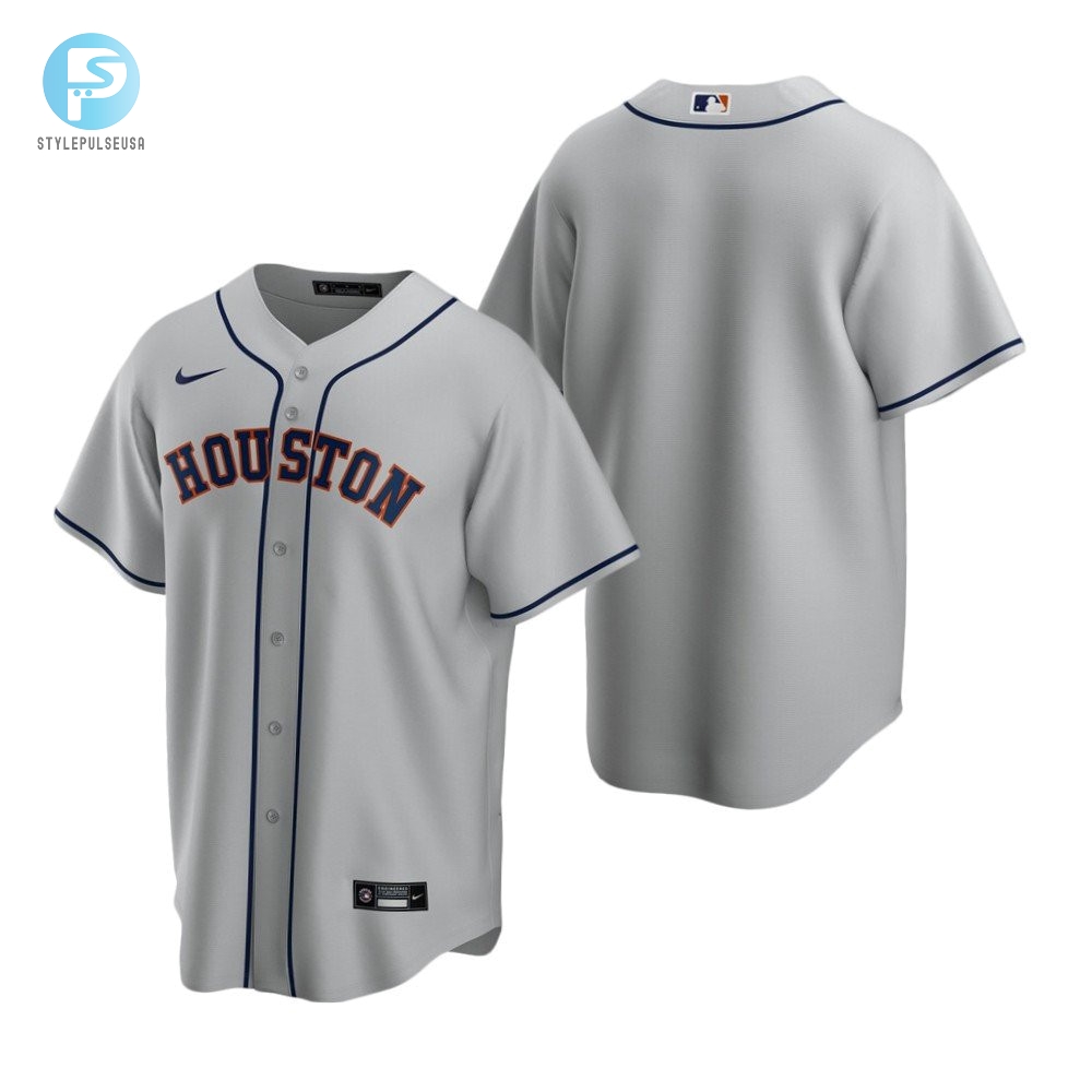 Mens Houston Astros Mlb 2020 Road Gray Jersey Gift For Astros And Baseball Fans 