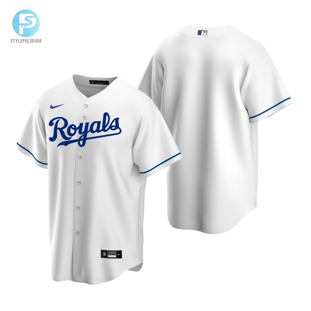 Mens Kansas City Royals Mlb Baseball Home White Jersey Gift For Royals Fans 