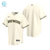 Mens Milwaukee Brewers Mlb Team 2020 Alternate Cream Jersey Gift For Brewers Fans Baseball Fans stylepulseusa 1