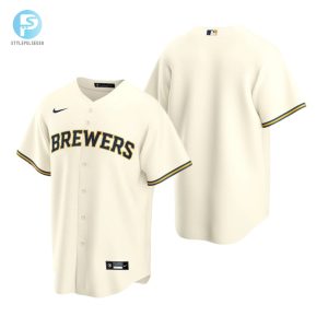 Mens Milwaukee Brewers Mlb Team 2020 Alternate Cream Jersey Gift For Brewers Fans Baseball Fans stylepulseusa 1 1