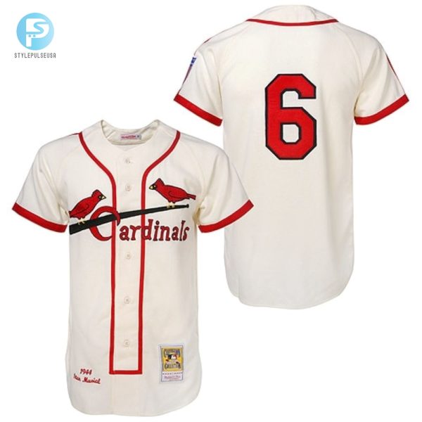 Mens St Louis Cardinals Stan Musial Mitchell Ness Cream Mlb Jersey Gift For St Louis Cardinals Fans stylepulseusa 1