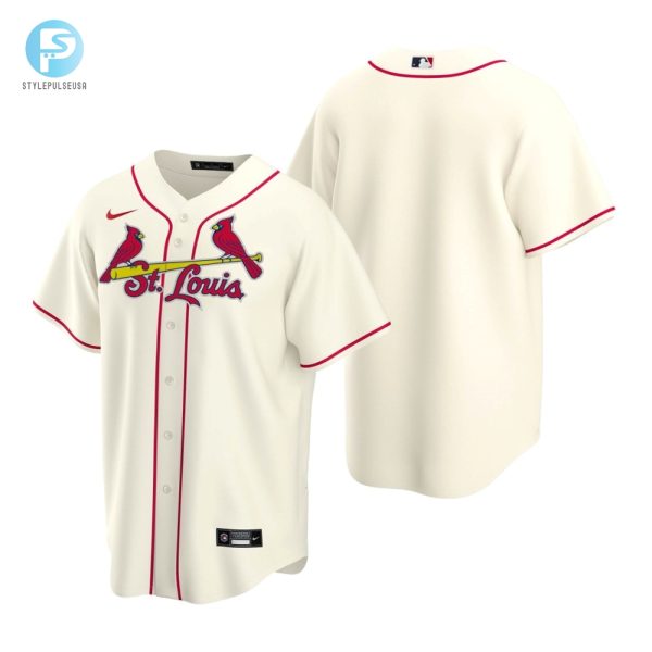 Mens St. Louis Cardinals Mlb Baseball Team Alternate Cream Jersey Gift For Cardinals Fans stylepulseusa 1