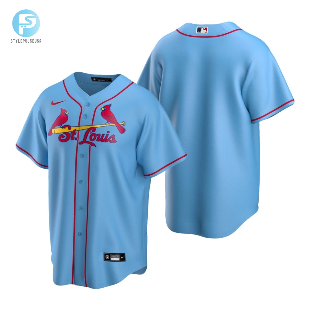 Mens St. Louis Cardinals Mlb Baseball Team Alternate Light Blue Jersey Gift For Cardinals Fans 