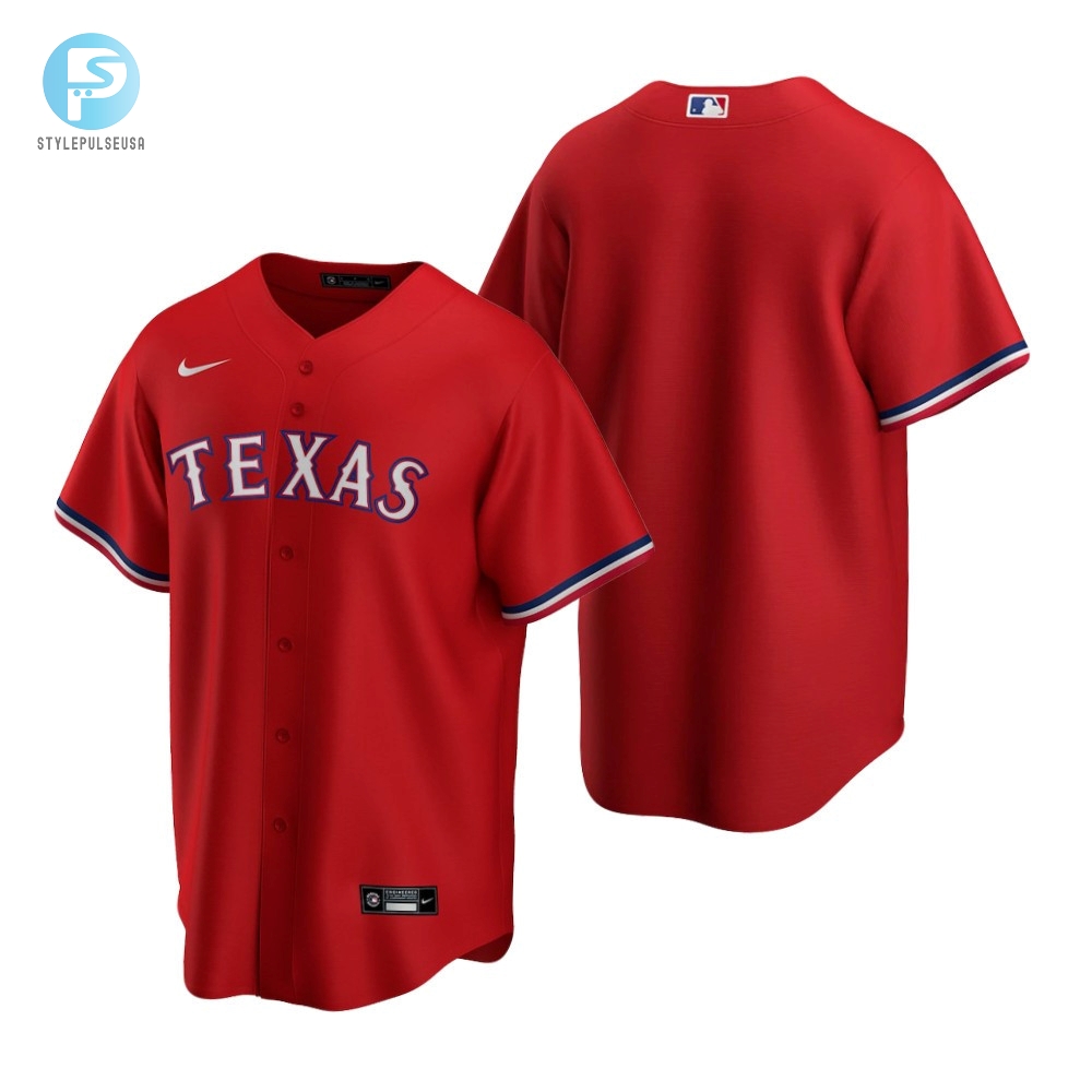 Mens Texas Rangers Mlb Baseball Alternate Red Jersey Gift For Rangers Fans 