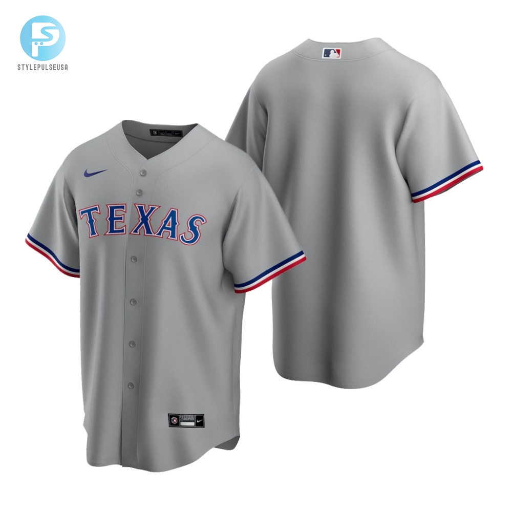 Mens Texas Rangers Mlb Baseball Road Gray Jersey Gift For Rangers Fans 