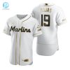 Miami Marlins 19 Miguel Rojas Mlb Golden Brandedition White Jersey Gift For Marlins Fans stylepulseusa 1