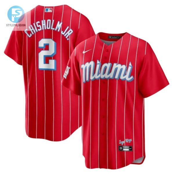 Miami Marlins 2 Jazz Chisholm Jr City Connect Replica Player Jersey Red stylepulseusa 1 1