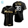 Miami Marlins 38 Jorge Alfaro Mlb Golden Brandedition Black Jersey Gift For Marlins Fans stylepulseusa 1