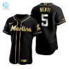 Miami Marlins 5 Jon Berti Mlb Golden Brandedition Black Jersey Gift For Marlins Fans stylepulseusa 1