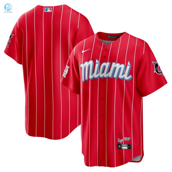 Miami Marlins 2021 City Connect Replica Jersey Red Mlb stylepulseusa 1