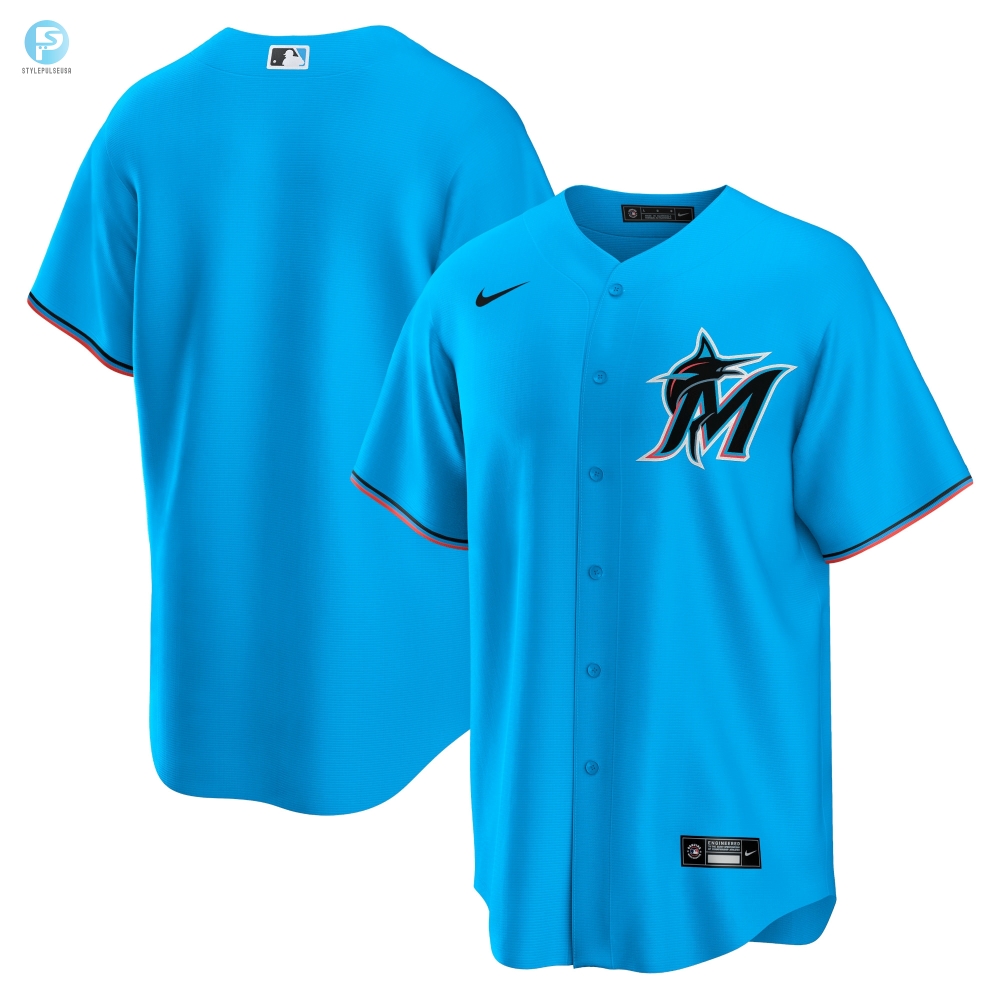 Miami Marlins Alternate Replica Team Jersey Blue Mlb 