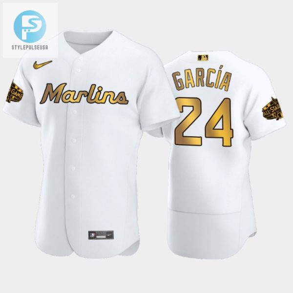 Miami Marlins Avisail Garcia 24 White Gold 202223 Allstar Game Jersey stylepulseusa 1