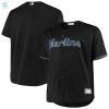 Miami Marlins Big Tall Replica Team Jersey Black Mlb stylepulseusa 1