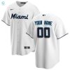 Miami Marlins Home Replica Custom Jersey White Custom Jerseys Mlb stylepulseusa 1