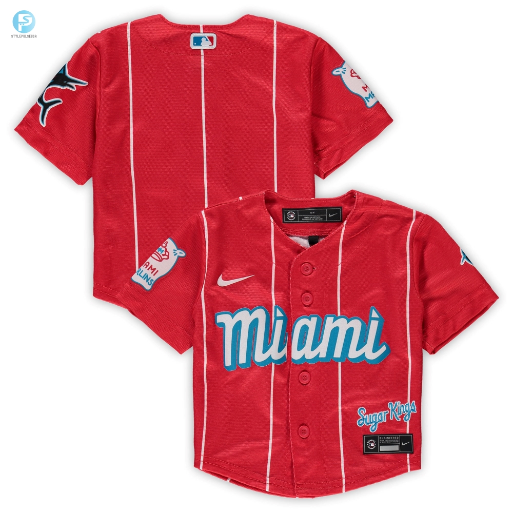 Miami Marlins Infant 2021 Mlb City Connect Replica Jersey  Red 