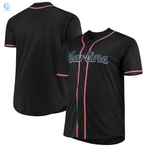 Miami Marlins Majestic Big Tall Alternate Replica Team Jersey Black Mlb stylepulseusa 1 1