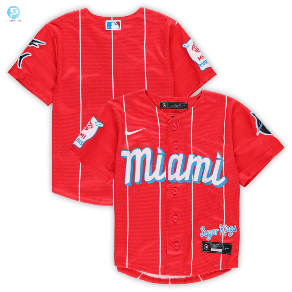 Miami Marlins Preschool 2021 Mlb City Connect Replica Team Jersey  Red Mlb 