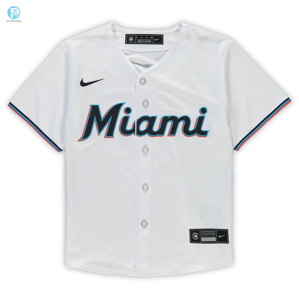 Miami Marlins Preschool Home Replica Jersey  White Mlb 