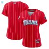 Miami Marlins Womens 2021 City Connect Replica Jersey Red Mlb stylepulseusa 1