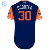 Michael Conforto Scooter New York Mets Majestic 2018 Mlb Little League Classic Jersey Royalorange stylepulseusa 1