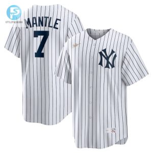 Mickey Mantle 7 New York Yankees Home Cooperstown Collection Player Jersey White stylepulseusa 1 1