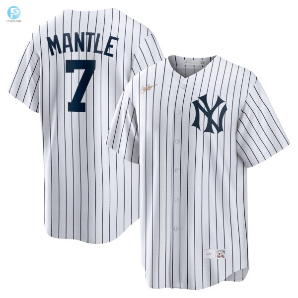 Mickey Mantle New York Yankees Home Cooperstown Collection Player Jersey White Mlb stylepulseusa 1