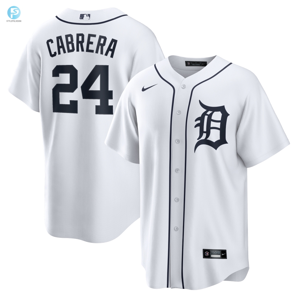 Miguel Cabrera Detroit Tigers Home Replica Player Name Jersey  White Mlb 