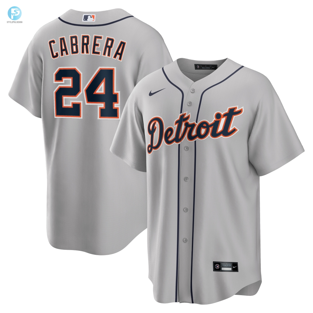 Miguel Cabrera Detroit Tigers Road Replica Player Name Jersey  Gray Mlb 