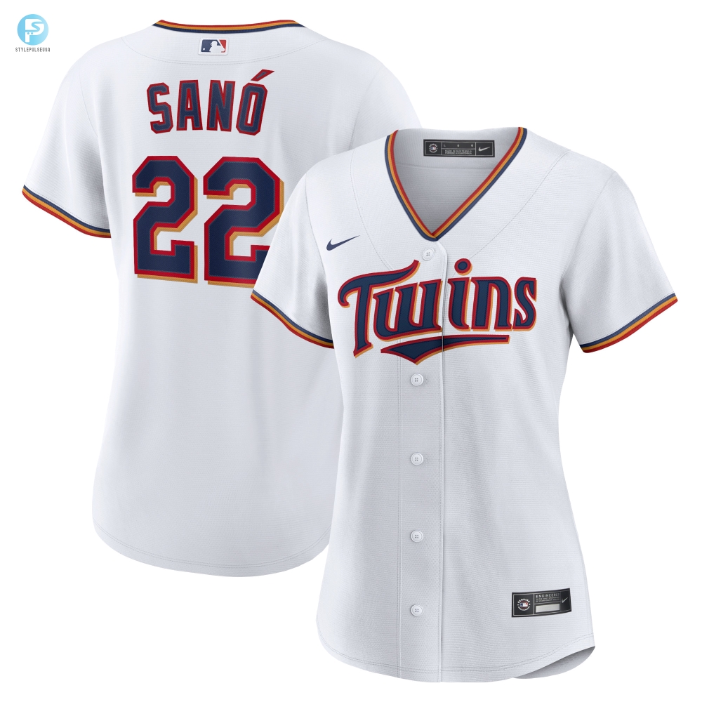 Miguel Sano Minnesota Twins Womens Home Replica Player Jersey  White Mlb 