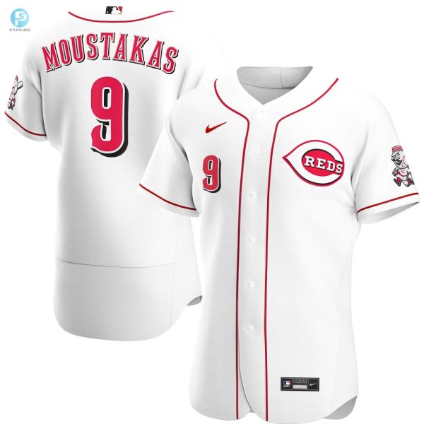 Mike Moustakas Cincinnati Reds Home Authentic Player Jersey White Mlb stylepulseusa 1