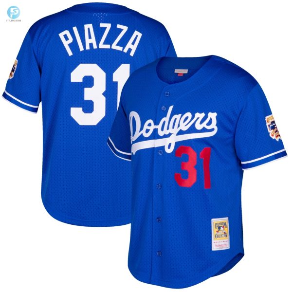 Mike Piazza Los Angeles Dodgers Mitchell Ness Cooperstown Collection Mesh Batting Practice Jersey Royal Mlb stylepulseusa 1