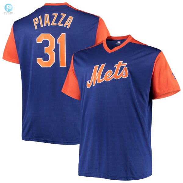 Mike Piazza New York Mets Cooperstown Collection Player Replica Jersey Royalorange Mlb stylepulseusa 1