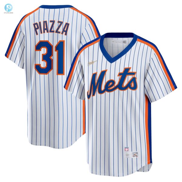 Mike Piazza New York Mets Home Cooperstown Collection Player Jersey White Mlb stylepulseusa 1