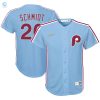 Mike Schmidt Philadelphia Phillies Road Cooperstown Collection Player Jersey Light Blue Mlb stylepulseusa 1