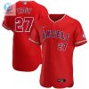 Mike Trout 27 Los Angeles Angels Alternate Player Elite Jersey Red stylepulseusa 1