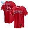 Mike Trout 27 Los Angeles Angels Alternate Player Name Jersey Red stylepulseusa 1