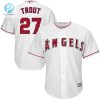 Mike Trout 27 Los Angeles Angels Big And Tall Cool Base Player Jersey White stylepulseusa 1