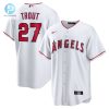 Mike Trout 27 Los Angeles Angels Home Player Name Jersey White stylepulseusa 1