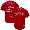 Mike Trout Los Angeles Angels Big Tall Replica Player Jersey Red Mlb stylepulseusa 1