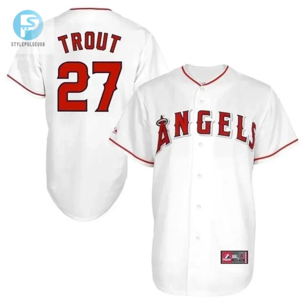 Mike Trout Los Angeles Angels Big And Tall Player Baseball Jersey White stylepulseusa 1