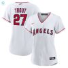 Mike Trout Los Angeles Angels Womens Home Replica Player Jersey White Mlb stylepulseusa 1